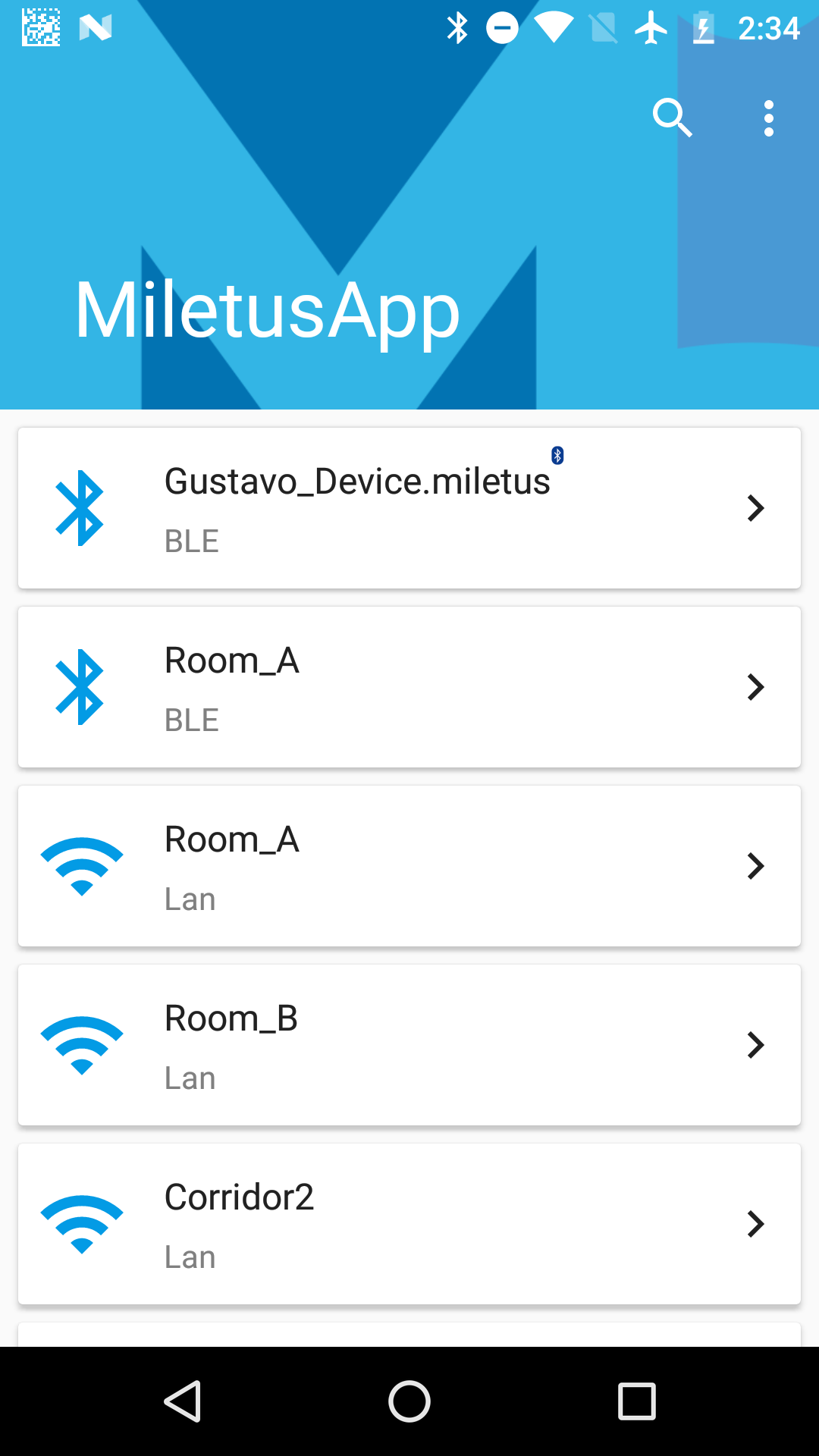 Main screen